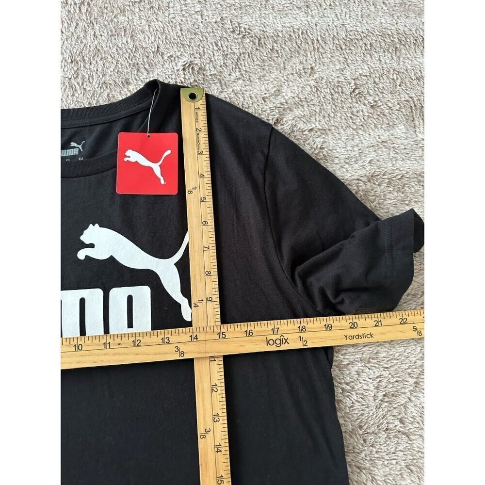 Puma Essentials Logo Crew Neck Short Sleeve T-Shirt Mens Black Size S 586449 New - Picture 8 of 14
